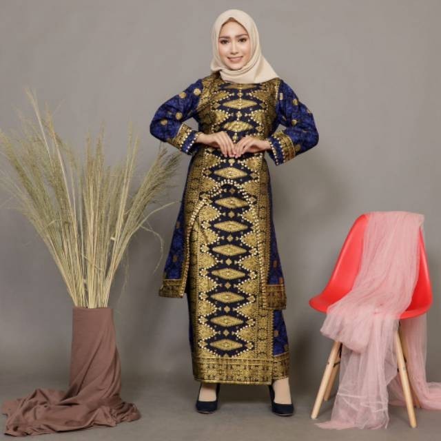 Durable Versatile SETELAN DIANDRA SONGKET KURUNG + ROK BATIK JUPRI RUMAH KEBAYA BANDUNG COUPLE PALEMBANG BANDU Have - Image 5