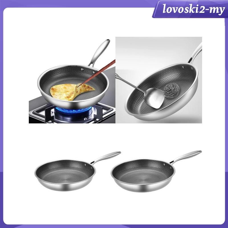 [LovoskiacMY] Wok Pan Nonstick Kitchen Cookware with Handle Frying Pans Honeycomb Skillet for Electric Induction Cooktop Gas