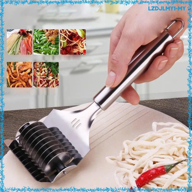 [LzdjlmybeMY] Noodle Lattice Roller Kitchen Gadgets Dinning Room Non Slip Comfort Handle Noodle Cutter Pasta Spaghetti Maker Cooking Tools