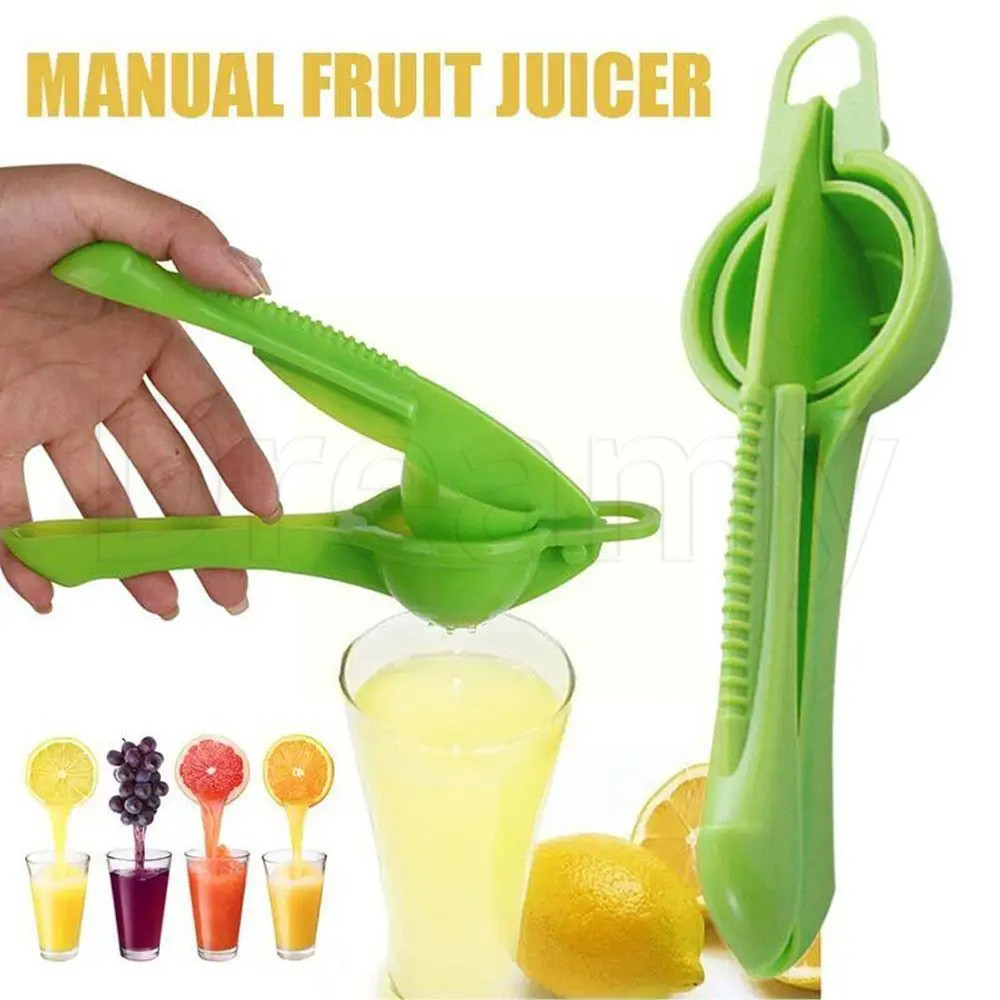 2-In-1 Handheld Fruit Juice Extractor - Manual Lemon Squeezer - Hand Press，Thickened，Anti-Slip - Max Extraction Manual Citrus Juicer - Kitchen Gadgets - Mini Blender