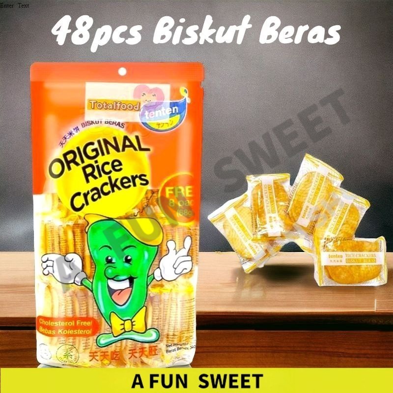 Ten Ten Rice Cracker Biskut Beras 天天米果 Original 米饼 48pcs