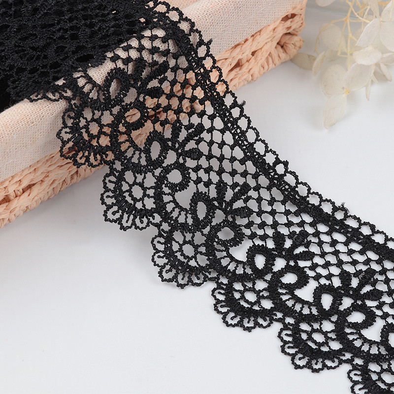 1 meter Inelastic Embroidery Lace Border Clothing Lace trim DIY Handmade Sewing fabric 6cm wide