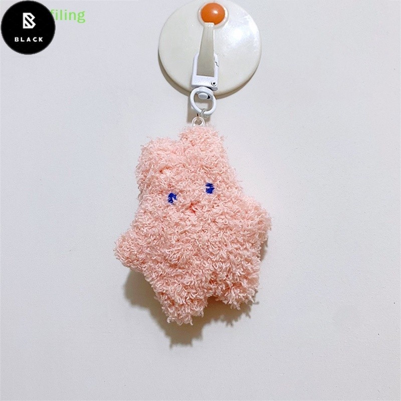 BL Cartoon Plush Rabbit Doll Keyring Stuffed Bunny Keychain Car Key Chain Kawaii Bag Pendant Handbag Ornament Ni