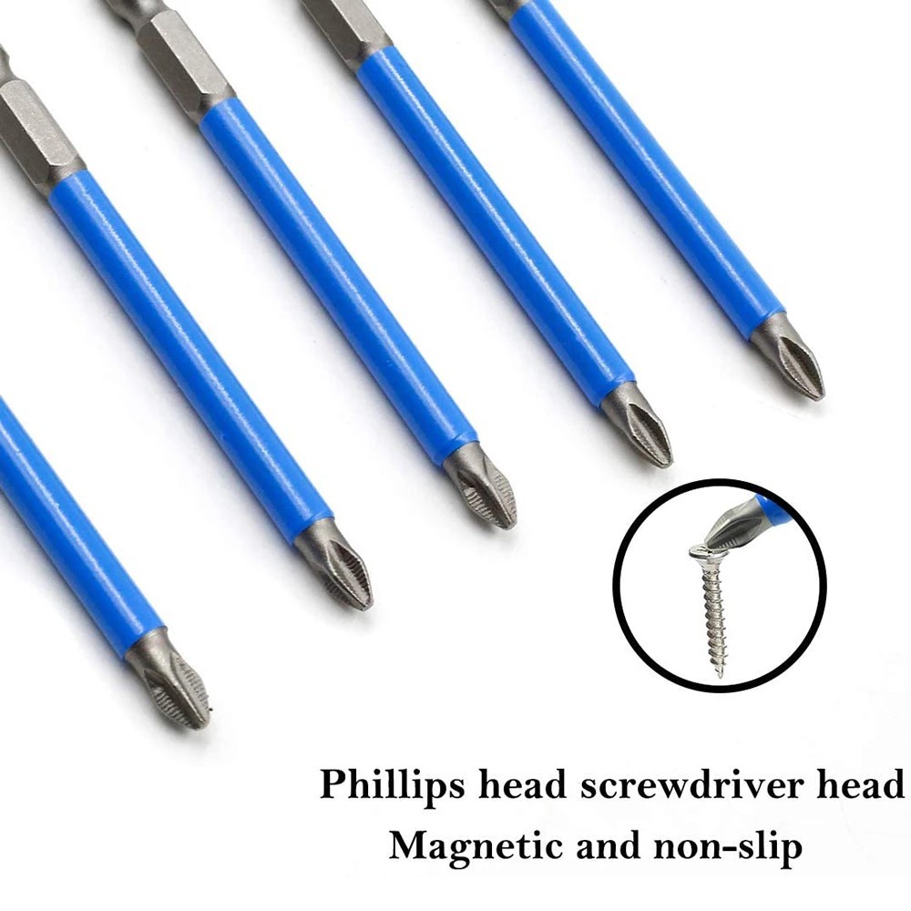 Repair DIY Magnetic Anti-Slip Screwdriver Drill Bit 7Pcs Cross Head 25/50/65/70/90/127/150mm PH2 Standard Phillips Bi... - Image 5