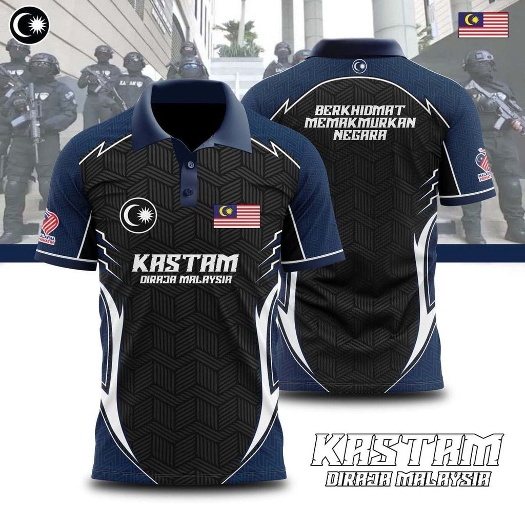 Sublimation polo shirt of the Royal Malaysian kastam Department of Customs Clothing