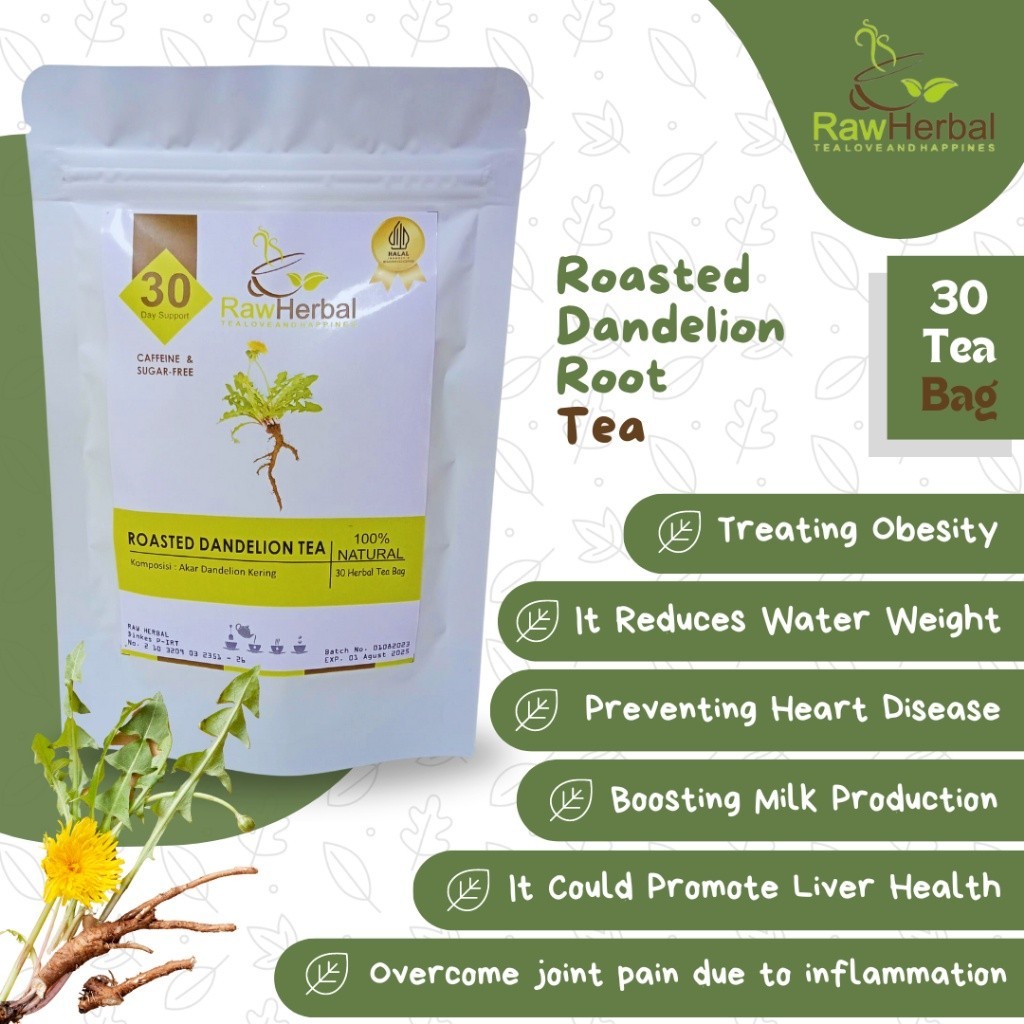 Roasted Dandelion Root Tea : Super Detox Dandelion Root Tea Isi 30 Tea Bag -x1