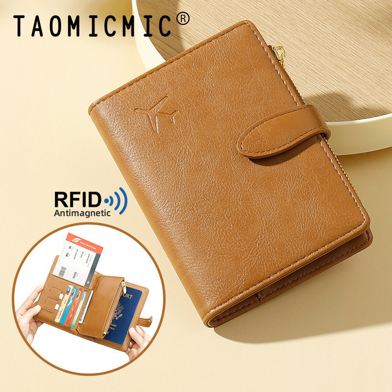 RFID Visa Zipper Change Passport Holder Multifunctional Driver Document Air Ticket Storage Protective Case