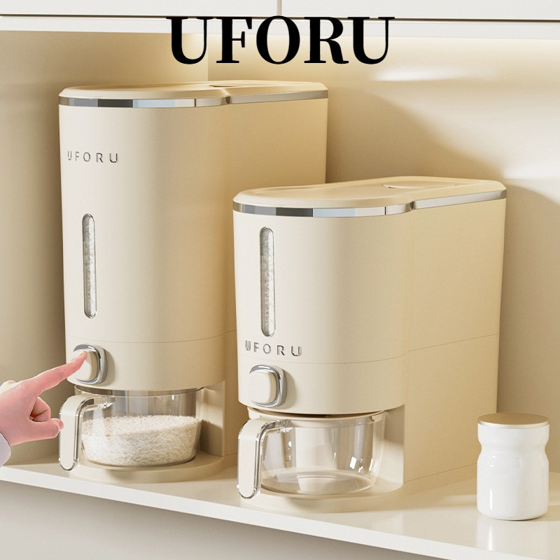 【Ready Stock】Rice Storage Box Grain Container Household Rice Box Press To Take Rice Insect-proof and Moisture-proof Rice Storage Tank Kitchen Food-grade Sealed Rice Bucket