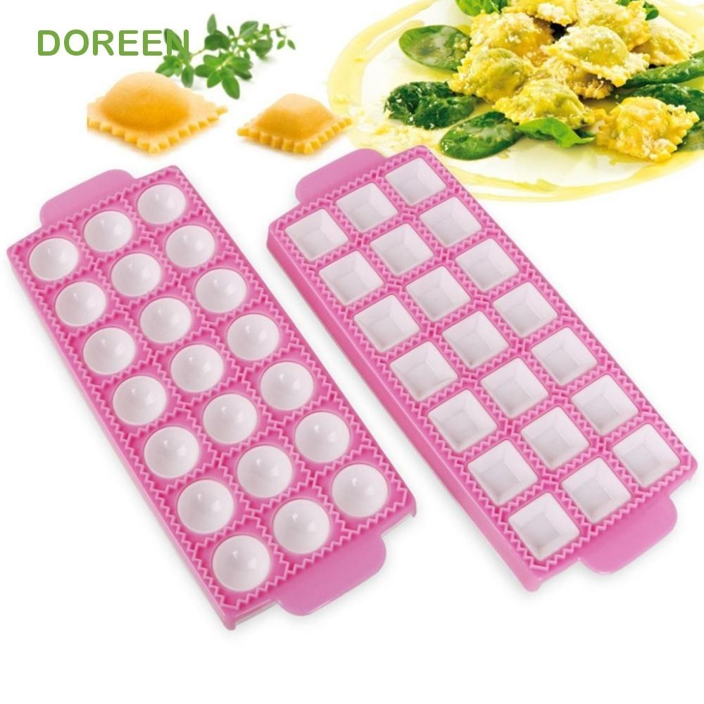 DOREEN Ravioli Maker DIY Mini Wonton,Dumpling Bake Gadget Quality Fast Making Round/Square Pasta Attachment