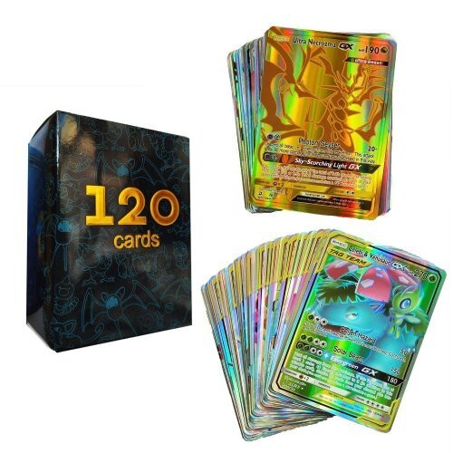 120pcs/box Pokemon Cards 60GX + 60MEGA TCG Shining TagTeamGX English Game Battle Carte Trading CardToy forChildrens ss55