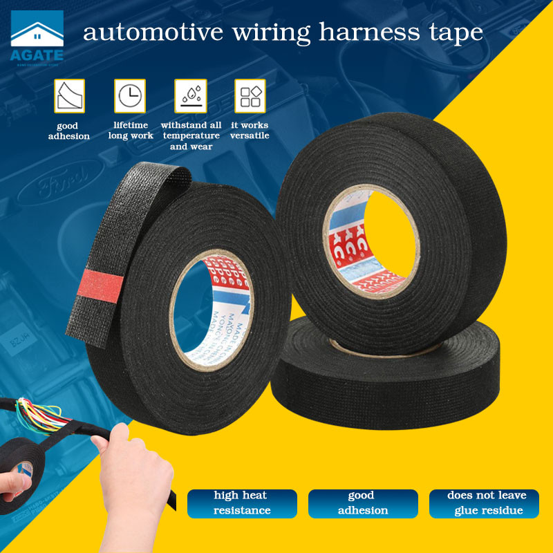 Wire Harness Fabric Cloth Tape Adhesive Tape Electric Car Cable Wiring Loom Protection Pembalut Wayar Kereta