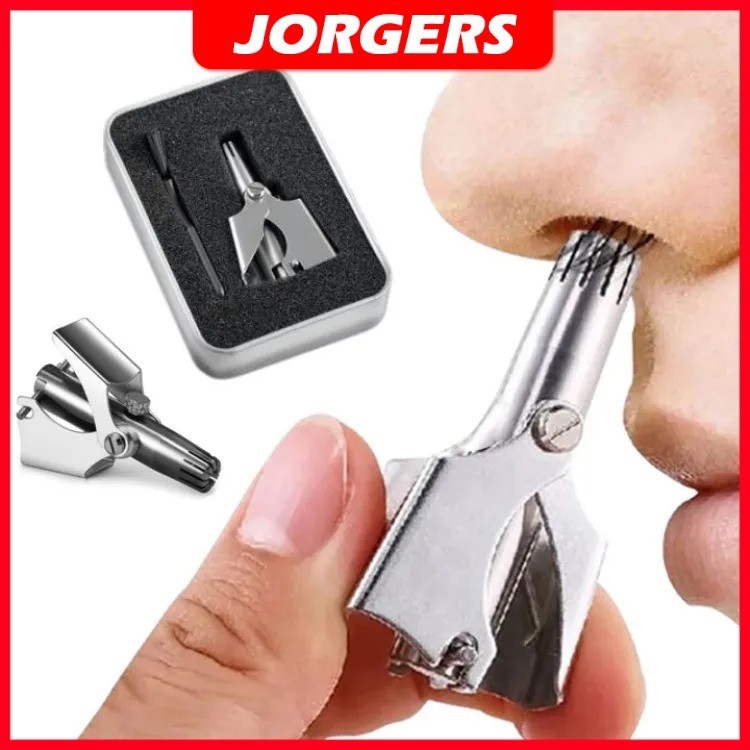 Stainless Steel Nose Hair Trimmer Clipper Cutter Gunting Bulu Hidung Cordless Beard Shaver Rambut Wax Cabut Razor Blade