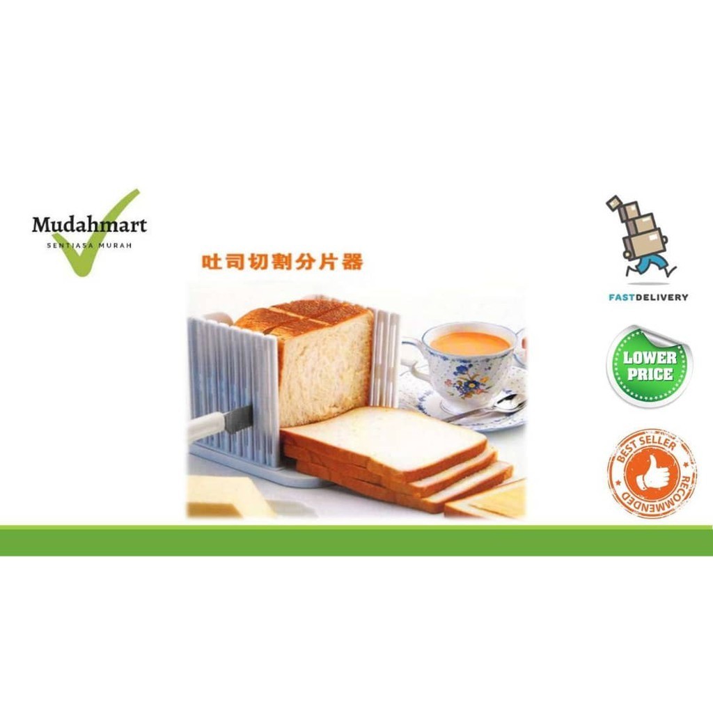 M6023 Bread Slicer Tools Bread Cutter Mold Loaf Cutting Tool Toast Sandwich Cutter Slicer 白面包分割器 Menghiris Roti