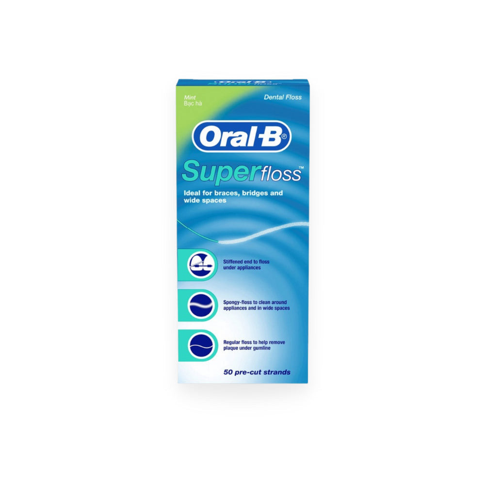 [ BUY 1 FREE 1 ]Oral-b Super floss Mint 50m X 2