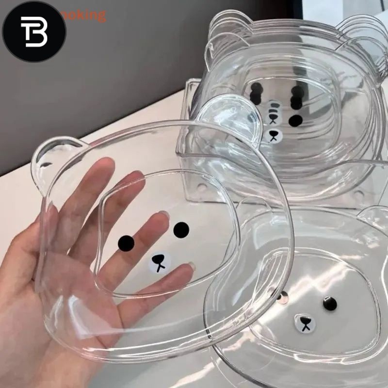 TB 1 Pcs Lovely Bear Food Storage Tray Dried Fruit Snack Plate Appetizer Serving Platter For Party Candy Pas