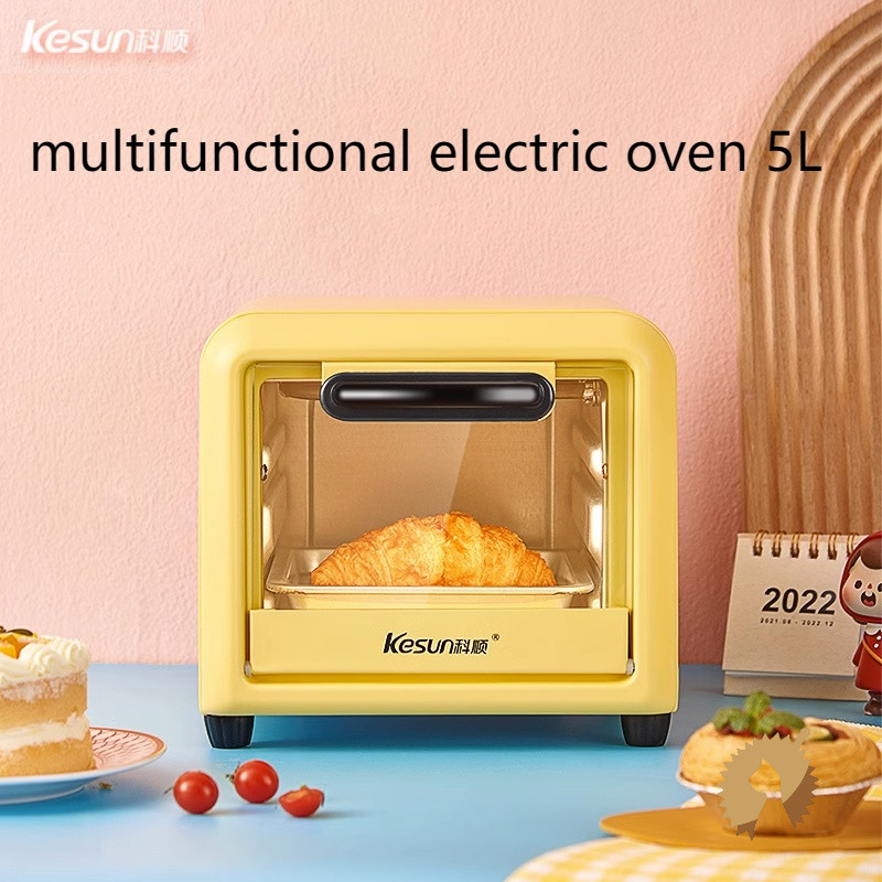 Kesun Multifunctional Visual Electric Oven 5L Household Digital electric oven TO-051 Small Baking Mini baking tray Small Oven Vertical Oven full Automatic Oven Roaster gift