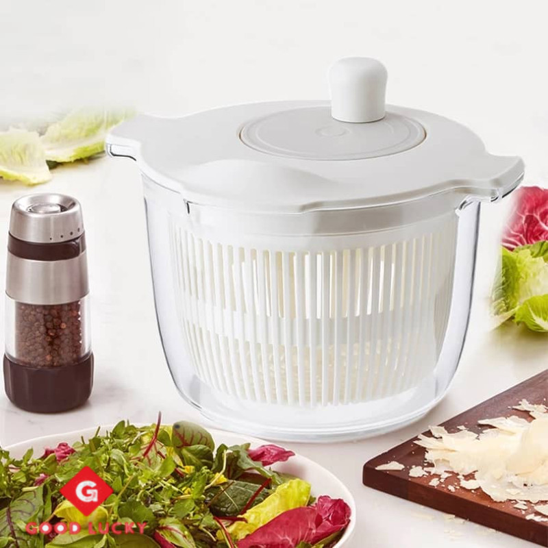 GL_ Rotary Salad Spinner Dehydrated Machine Manual Salad Dehydrator  Vegetable Colander Water