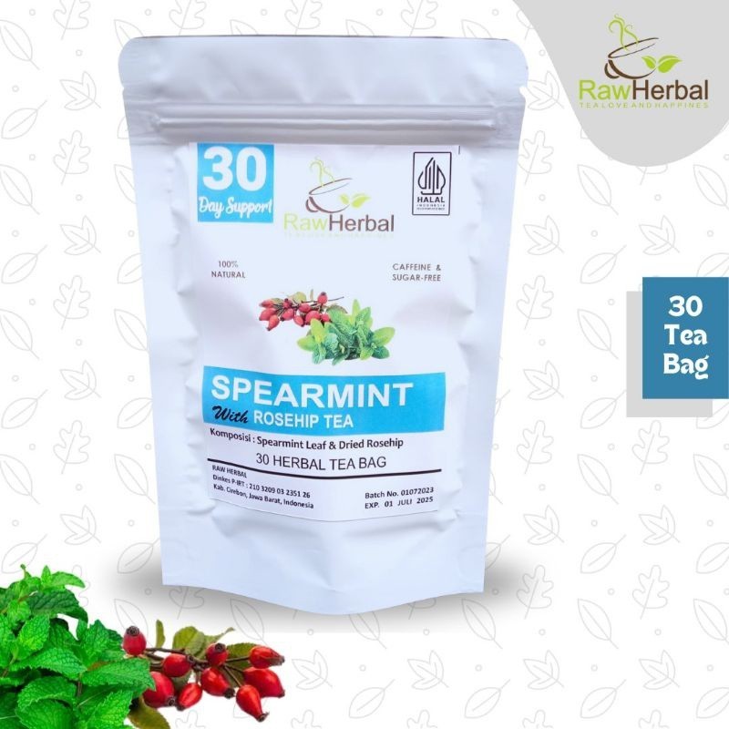 Portable Accessory Spearmint Rosehip Tea Isi 30 Bag PCOS ACNE - Image 3