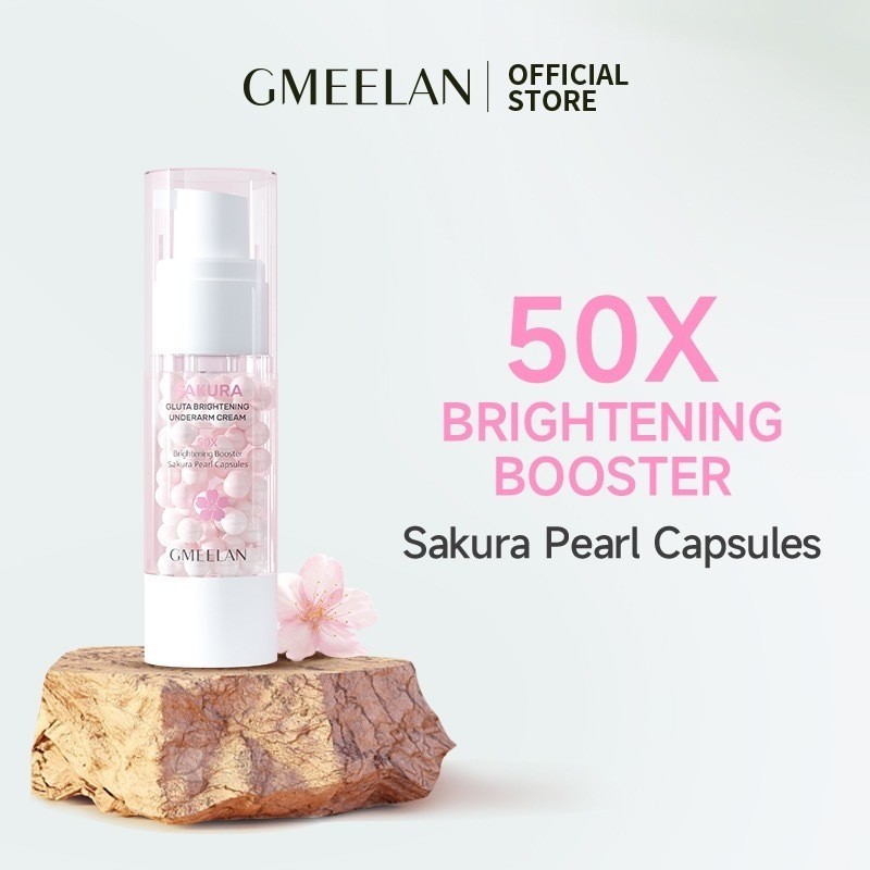 GMEELAN Sakura Gluta Brightening Underarm Cream 30g Underarm whitening smoothing moisturizing odor control