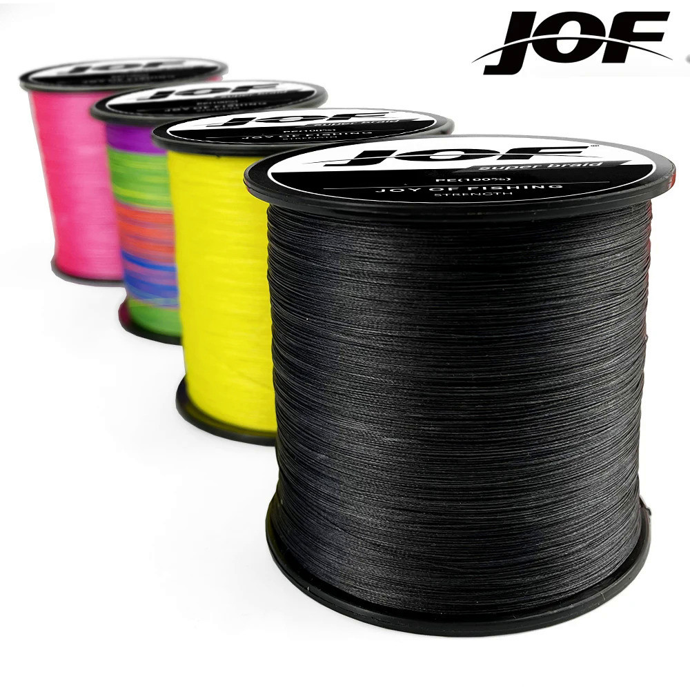 Tali Pancing Braided Fishing Line JOF 1000m 500m 300m 100m 4 Strand 10-120LB Braided Fishing Line PE Multifilament Braid Lines Lake River Fishing Braided Fishing Line Fishing Accessories Tali Pancing 