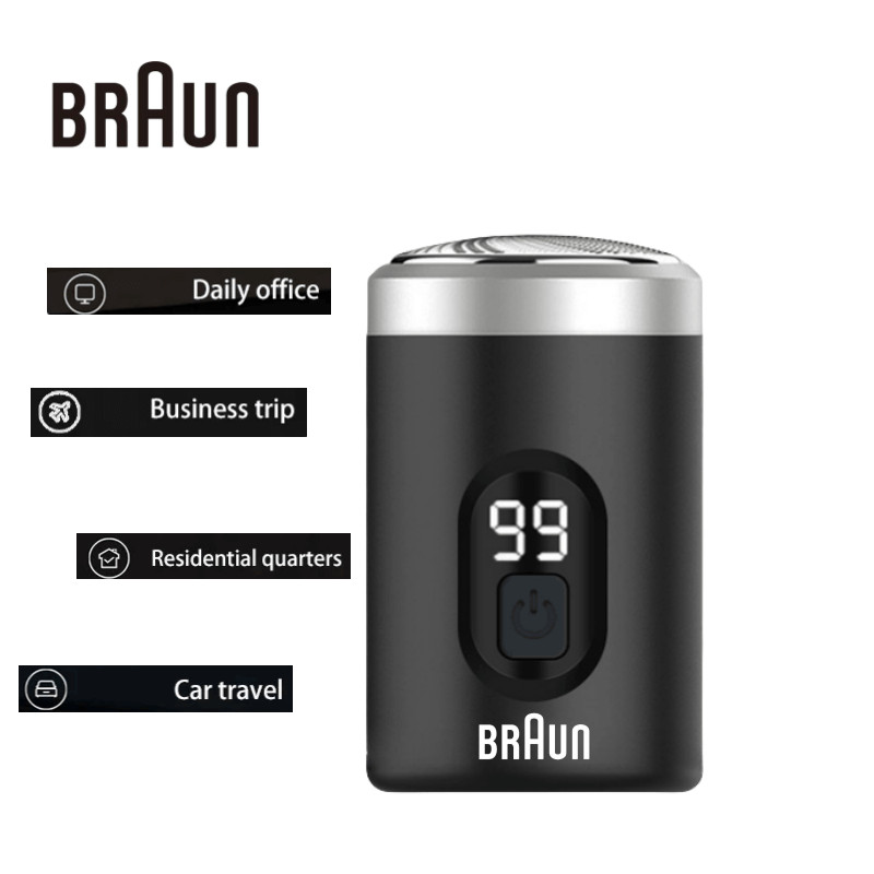 Braun Mini Electric Shaver Rechargeable Men's Shaver Travel Comfort Portable Men's Shaver