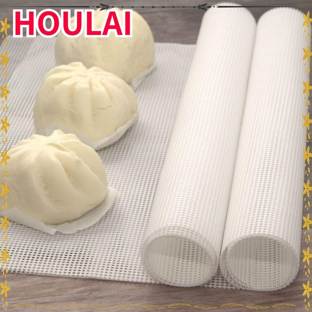 HOULAI 1Pcs Dehydrator Sheets, Reusable Oven Kitchen Accessories Steamer Mesh Pad, Thickened Food Fruit Dryer Silicone Non-Stick Baking Mat