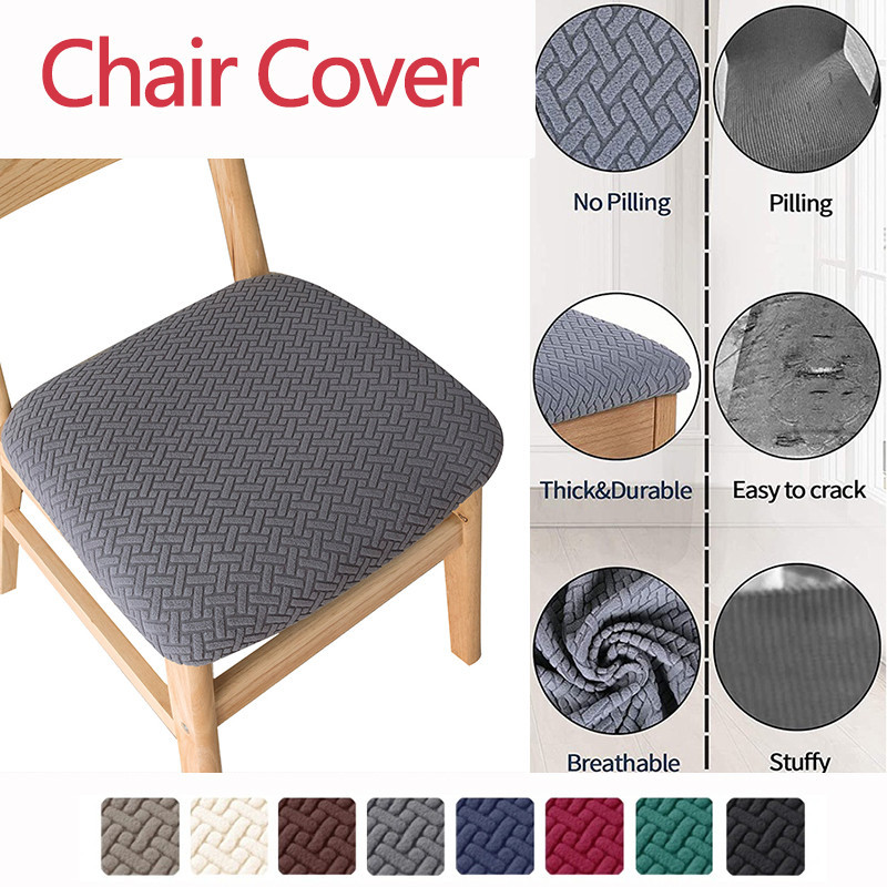 Chair Cover Thick Stretch Universal Jacquard Waterproof Dining Chair Seat Cover Furniture Protector Dining Chair Covers Office Computer Chair Cover