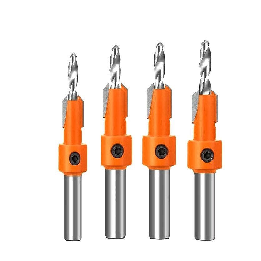 4mm Repair Aluminum Countersink Drill Alloy HSS Bit Set Screw Woodworking Chamfer Tool Quick Change 3mm 3.2mm 3.5mm - Image 2