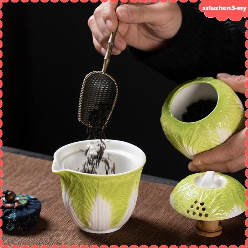 [SzluzhenbcMY] Ceramic Teapot Set Storage Case Fashion Justice Cup Tea Strainer Camping Family Reunions Hotel Office