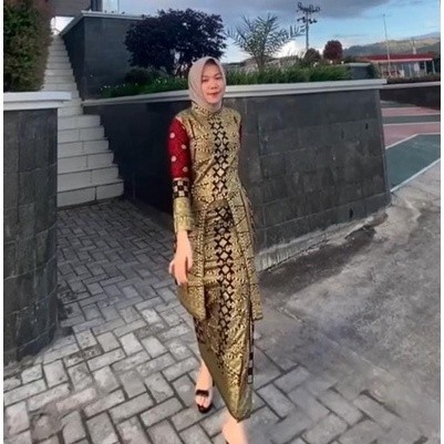 SETELAN DIANDRA SONGKET KURUNG + ROK BATIK JUPRI RUMAH KEBAYA BANDUNG BATIK COUPLE SONGKET PALEMBANG RUMAH SONGKET BANDU
