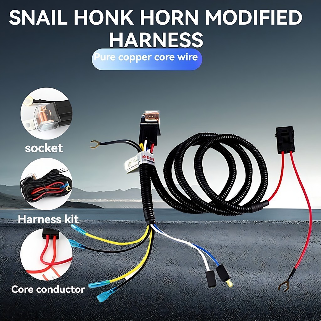 12V Horn Relay PNP Wiring Harness Wire Kit Universal Hon Relay kereta Wira Kancil Waja Iswara Saga Kelisa Motor