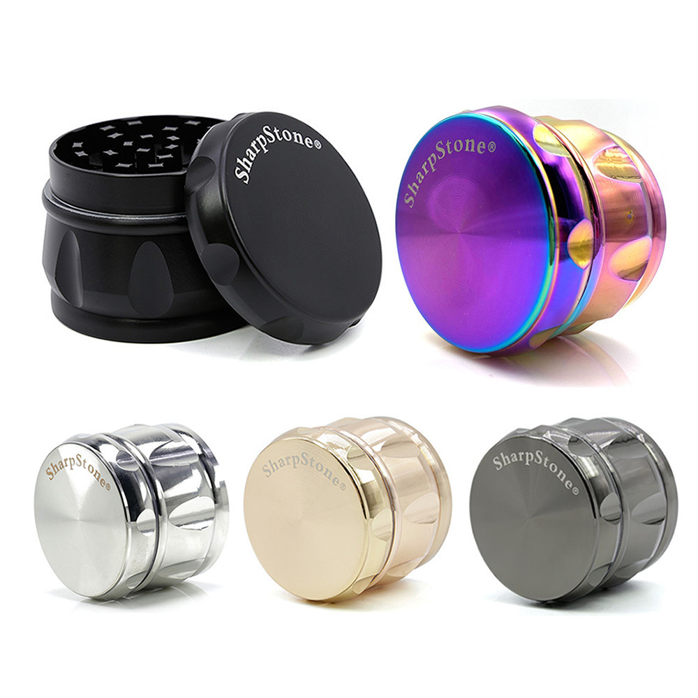 Sharpstone Metal Grinder Concave Herb Grinder 63MM 4 LAYERS Screeen Style Zinc Alloy Cutters