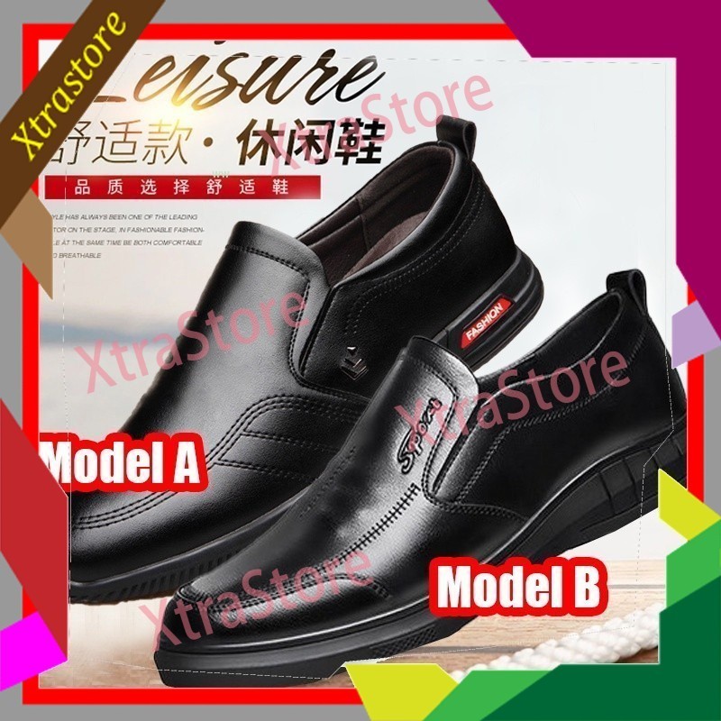 Xtrastore D18 / 818 -Men Shoes Shoe Kasut Lelaki Casual Fashion Oxfords PU Leather Lace Up Formal Dress Shoes