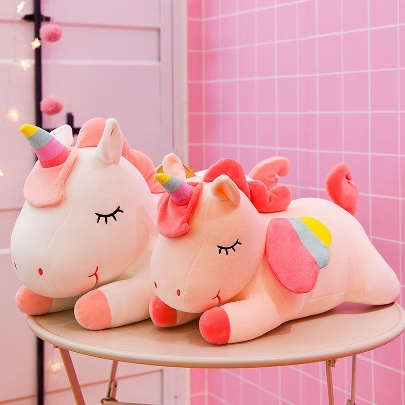 ?(40CM/65CM/80CM/100CM)unicorn plush toys doll,unicorn pillow,pony doll children's gift  doll
