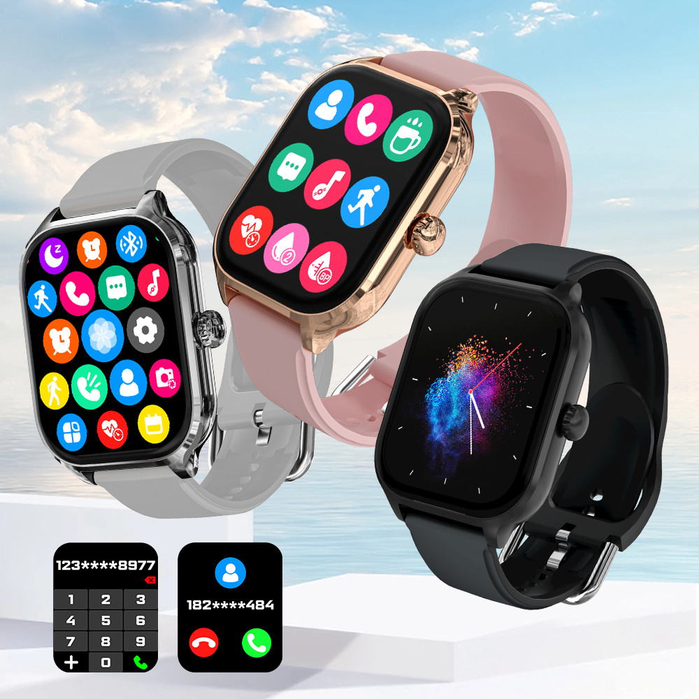 Smartwatch H9 Men Women Sports Watch 2.01” HD Touch Screen Receive/Dial Calls Game Bluetooth Music Heart Rate/Blood Pressure Monitor Calculator Stopwatch For Android iOS
