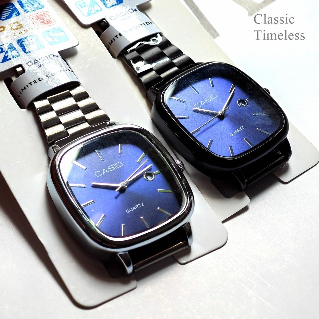 New Classic A138 Black Purple Tone Retro Watch, Colorless Stainless Steel Waterproof | Shockproof Watch