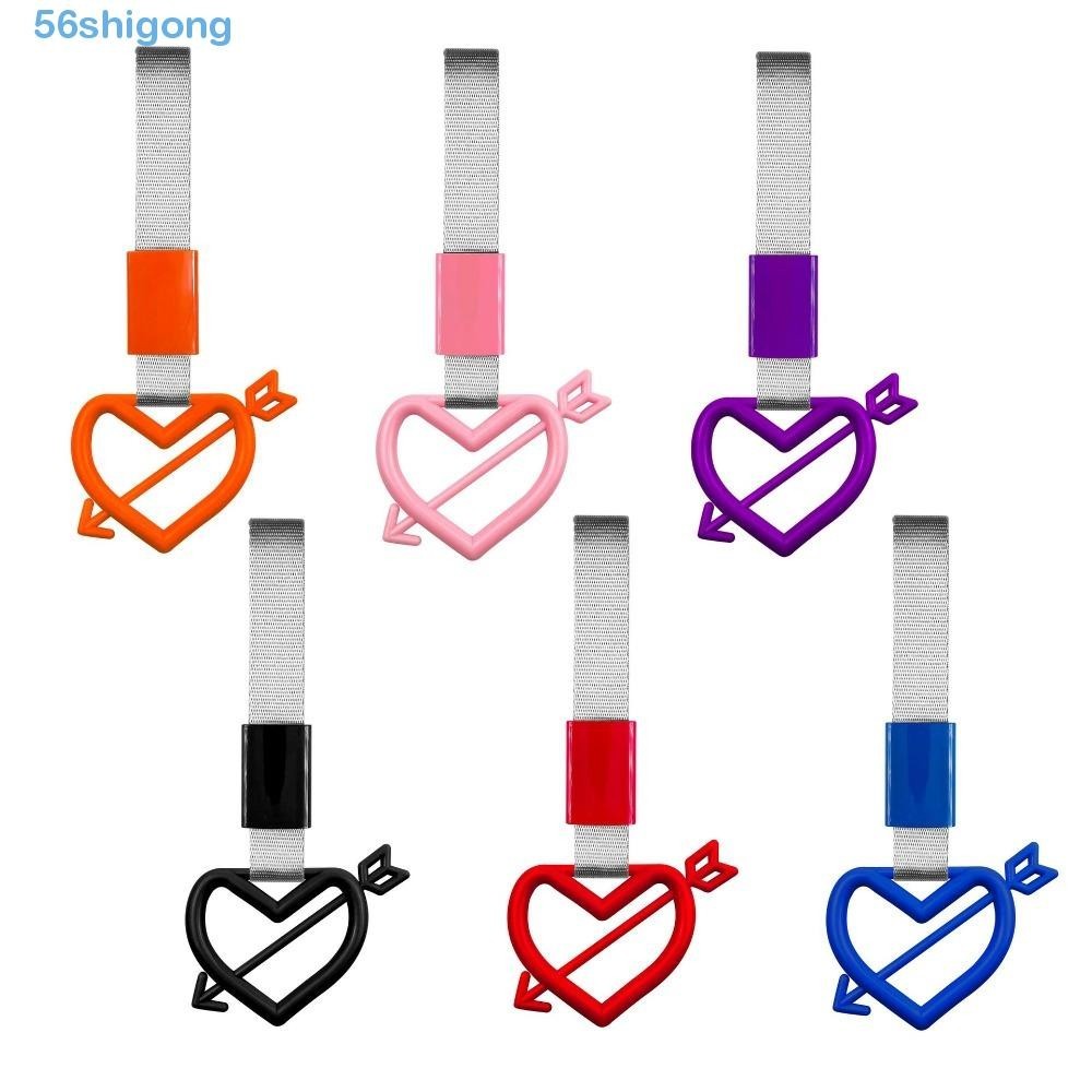 SHIGONG Drift Charm Strap, Love Heart JDM Rear Bumper Warning Ring, Bus Handle Hand Strap Fluorescent Tow Strap Safe JDM Tsurikawa Ring Car Crash Warning