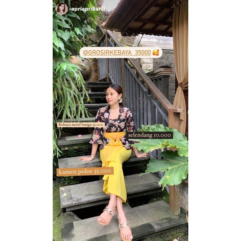 Kebaya BALI SIFON TROMPET RUMBAI PRINT || Bali Javanese Blouse