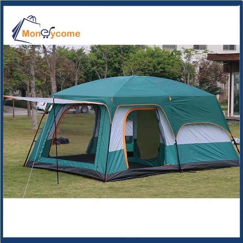 💲MC💲 khemah unta Camel Tent 3-4 person large khemah Camping Waterproof Portable Family Tents for Outdoor Hiking 露营帐篷