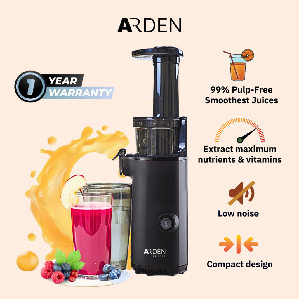 [Local warranty] Arden Cold Press Slow Juicer Easy to Clean, Pulp Measuring Cup, Less Oxidation