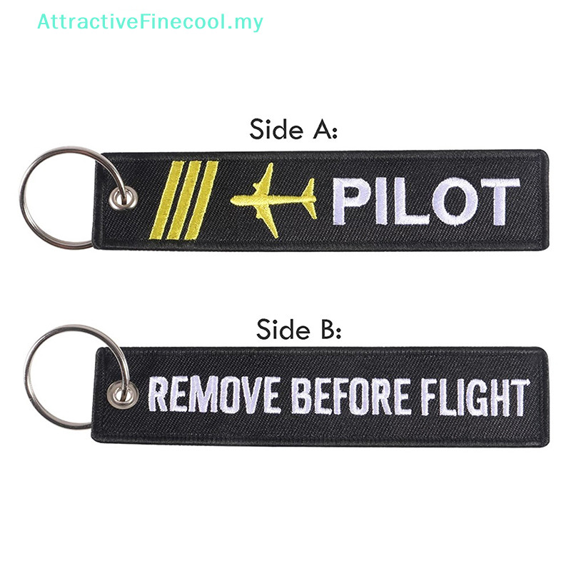 AFMY Keychain Jewelry Embroidery Co-Pilot Key Chain for Aviation Gifts Luggage Tag HOT