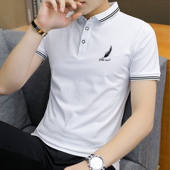 Embroidered Polo Shirt Men's Luxury Tops Lapel Short Sleeve T-shirt Fashion Men Summer Streetwear Polo Shirt