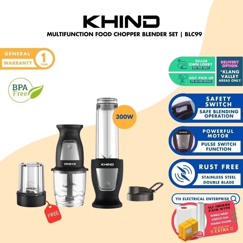 Khind Multifunction Food Chopper Blender Set BLC99