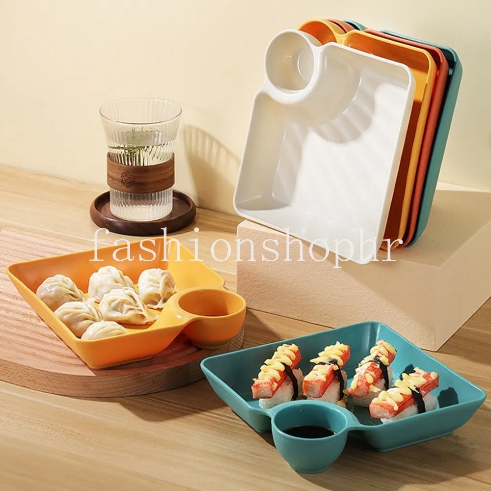 Multi-purpose Plate Japanese Dumpling Plate French Fries Sushi Snack Plate Conch Dish Creative Divided Tray Christmas Tableware