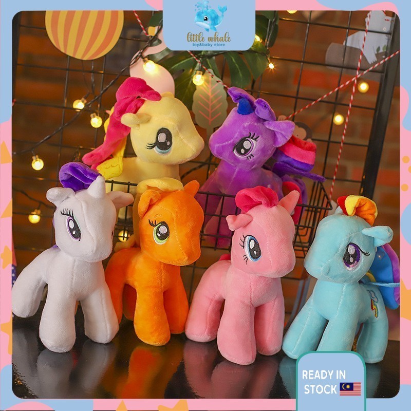 ?Ready ??????25cm/30cm/40cm My Little Pony Rainbow Plush Soft Kids Girl Toy Unicorn Doll