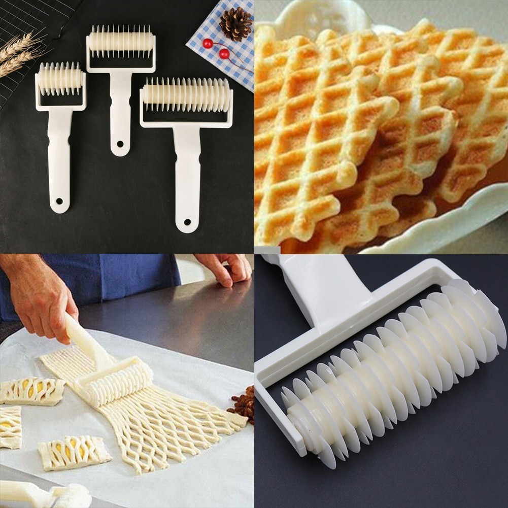 {DRHT} Baking Tool Cookie Pie Pizza Bread Pastry Lattice Roller Cutter Plastic Durable