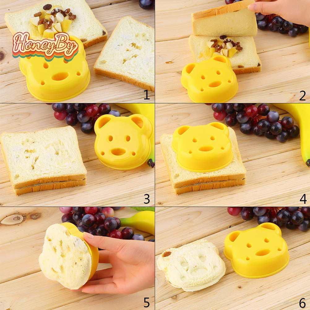 honeybird Cute Animal Sandwich Mold Cutter Bear Dog Dinosaur Shape Cake Bread Toast Maker Nice