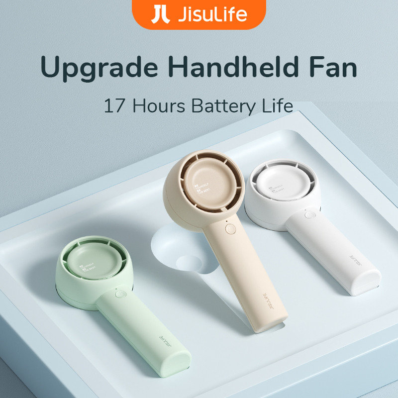 JISULIFE Mini Fan 4500mAh Battery Protable Handheld Fans With New Technology Turbofan 3-speed Wind Bladeless Safety