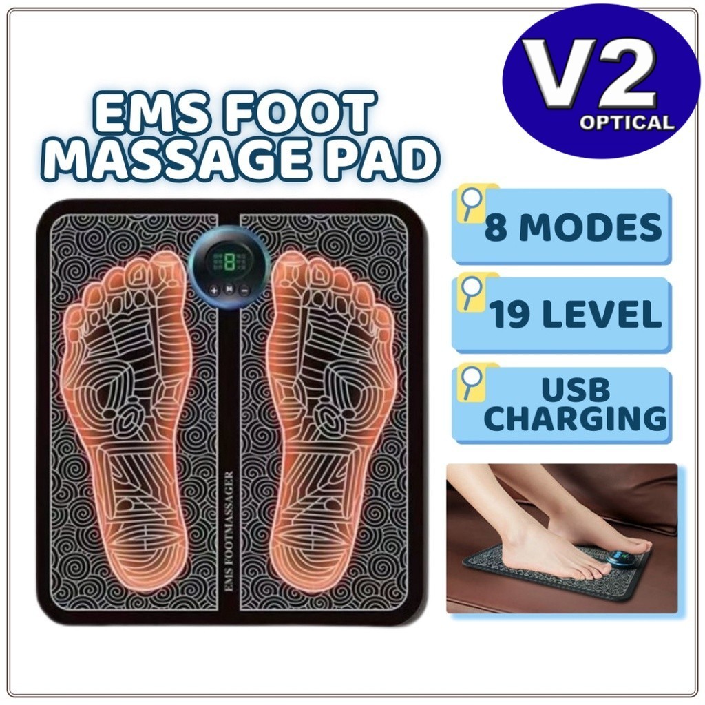 EMS Electric Foot Massager Pad USB Rechargeable Relieve Fatigue Therapy Portable Leg Reshaping Foot Massager Mat