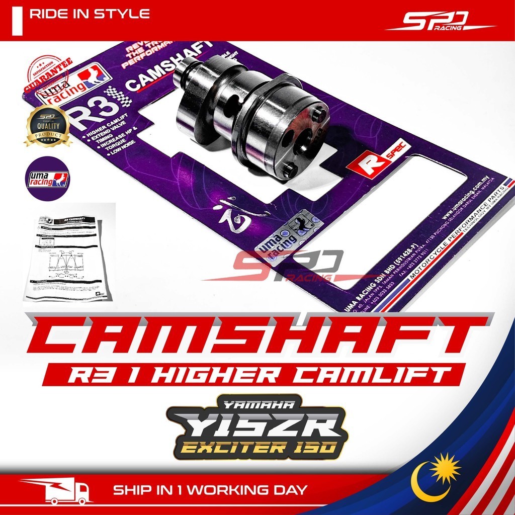 LC Y15 Camshaft I Higher Camlift I S1 I R1 I R3 UMA Racing For YAMAHA LC135 I Y15ZR